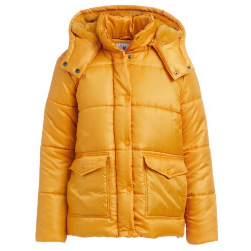 URBAN REPUBLIC Women's Juniors yellow size Large Puffer coat Jacket - Picture 1 of 9